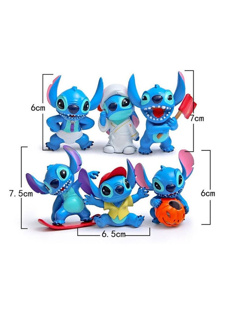 Набір фігурок Ліло та Стіч Lilo and Stitch міні фігурки дитячий ігровий набір 6 шт. 5-7,5 см Shantou (296792900)