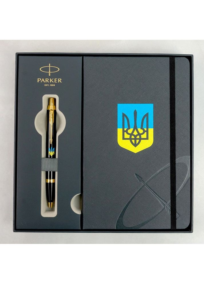 Набор IM 17 UKRAINE Black GT BP шариковая ручка + блокнот 22032b24_T0016u Parker (361448130)