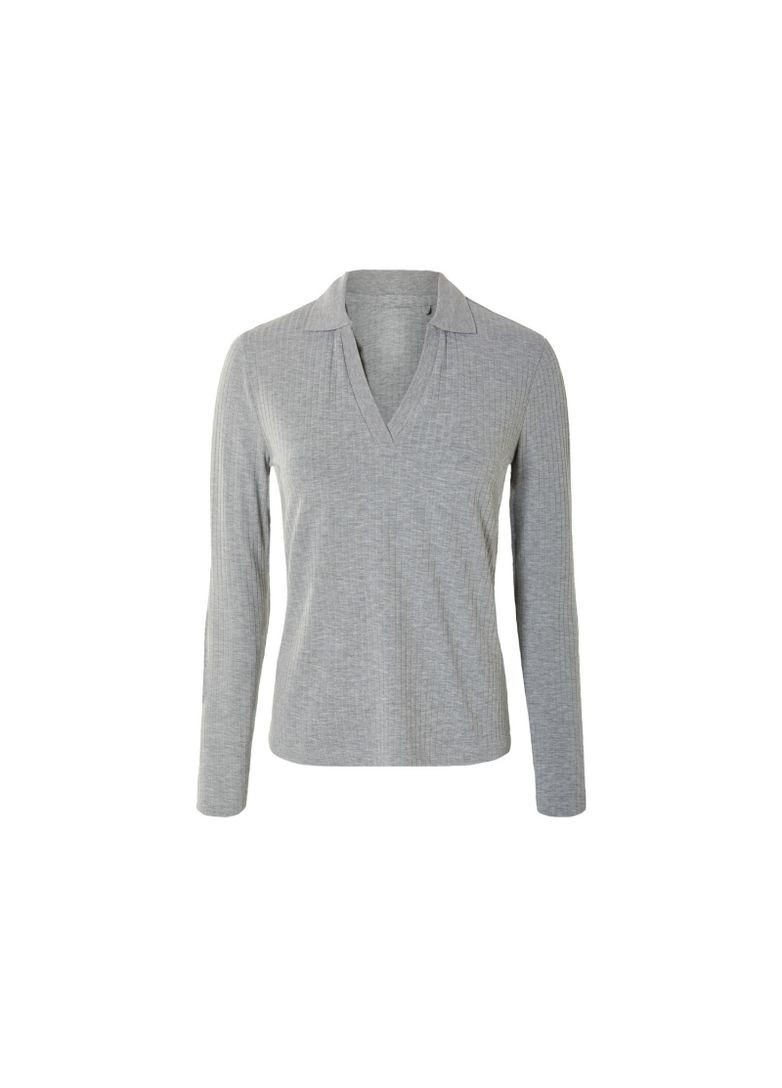 Женский лонгслив "Поло" в рубчик Esmara (369154081)