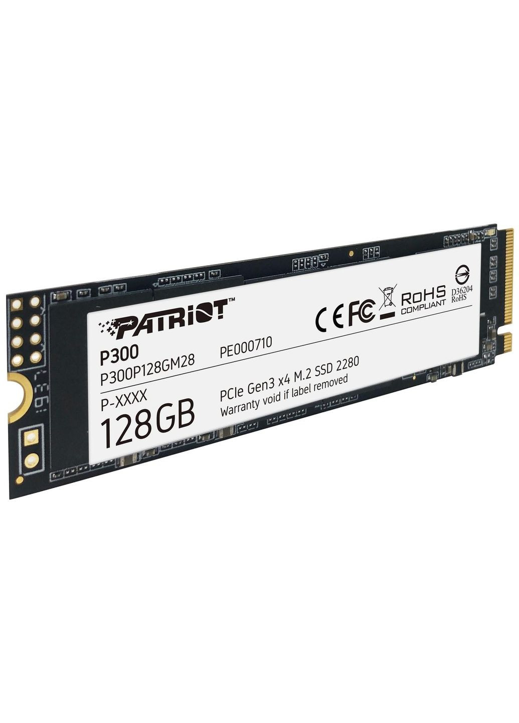 Накопитель SSD 128GB P300 M.2 2280 PCIe 3.0 x4 NVMe TLC (P300P128GM28) Patriot (332970426)