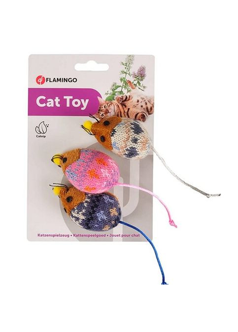 Игрушка с кошачьей мятой для котов Mohaire Mouse 3.5 x 4 x 16 см (5400585053098) Flamingo (279571522)