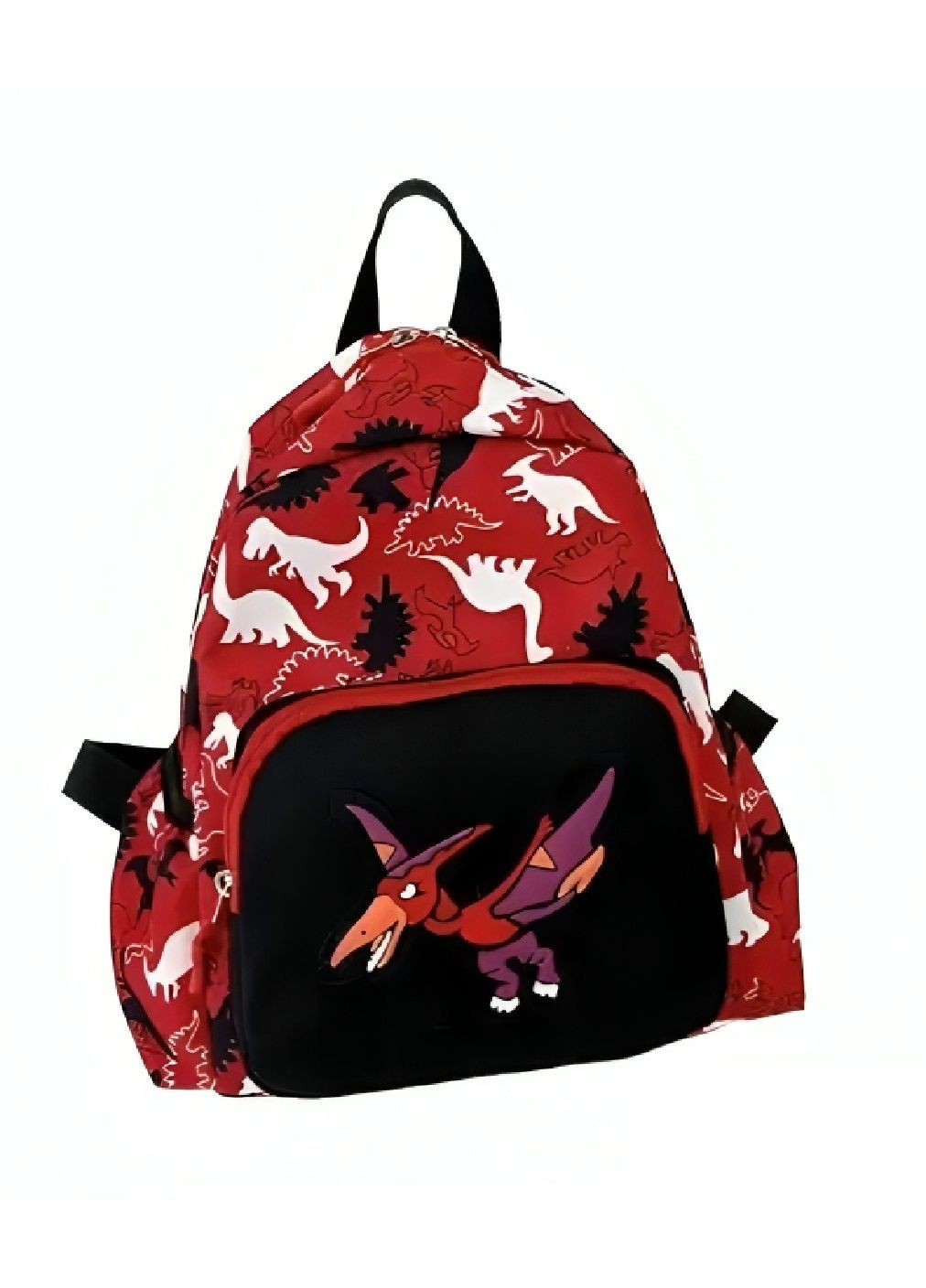 Рюкзак для детей с регулируемыми ремнями петлей для переноски полиэстер 25х20х11 см (477570-Prob) Красный с динозавром Unbranded (298112425)