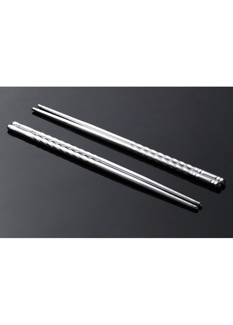 Многоразовые металлические палочки для еды из нержавейки 5 пар в подарочной коробке No Brand (362135506)
