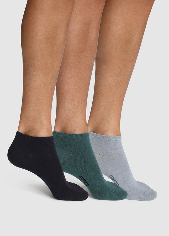 Мужские носки из хлопка (3 пары) Dim d054d ecume/vert/bleu (284283023)