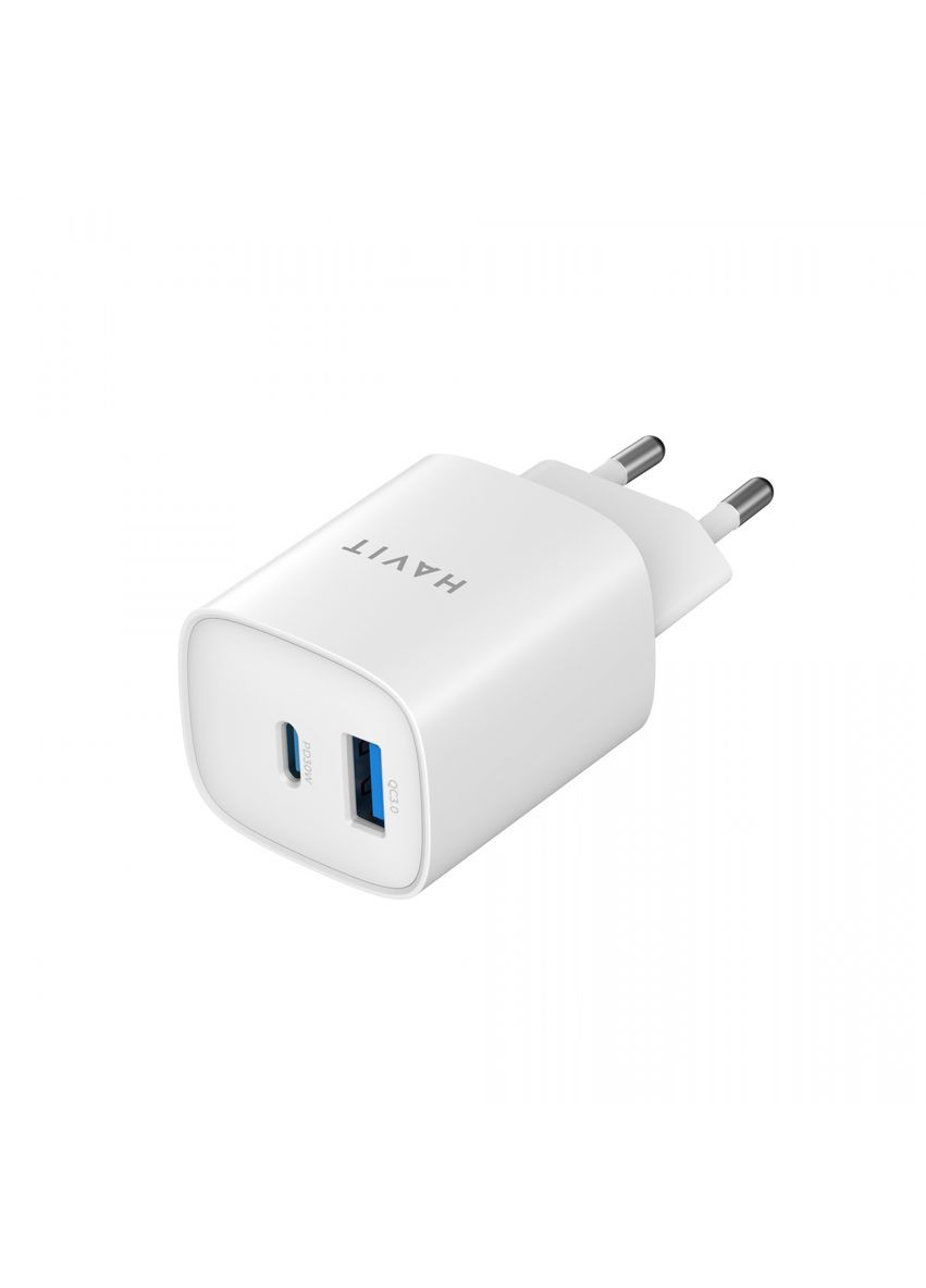 Зарядное устройство для UC30 PRO GaN 30W USB-A+USB-C White Havit (363970246)