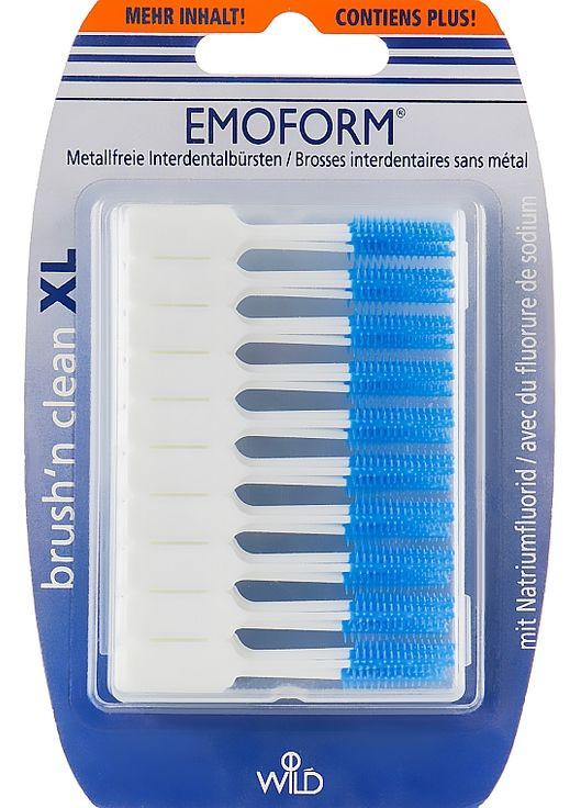 Безметалловые межзубные щетки с фторидом натрия (XL), 50 шт. Emoform 50шт (1090205-39103593) Dr.Wild (368660526)