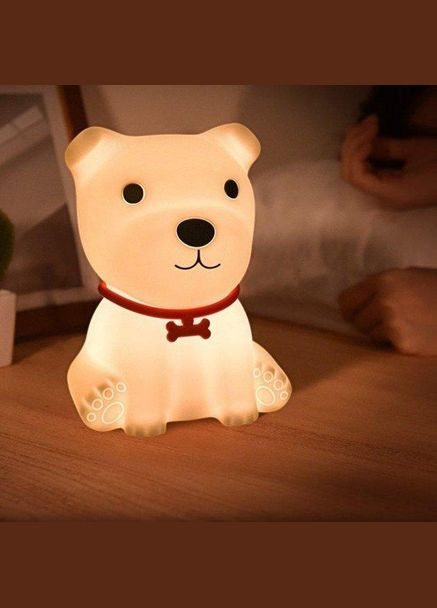 Декоративный ночник Puppy LJC-148 щенок детский силиконовый светильник для сна игрушка No Brand (317275903)