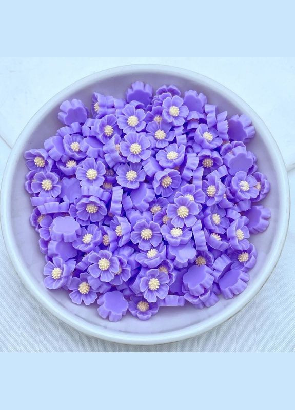 Шарми-квіточки для нігтів 5 шт Гербери фіолетові - Стильні фігурки для унікального манікюру No Brand (313238769)