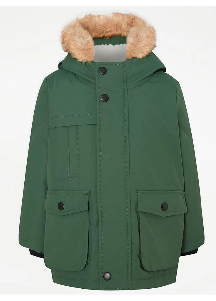 Дитяча зимова куртка-парка для хлопчика Зелена (25101018) George (364237173)