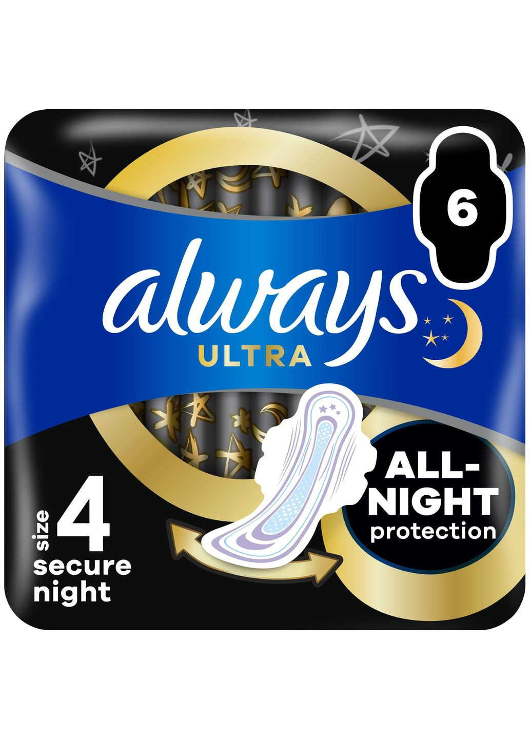 Гигиенические прокладки Ultra Secure Night, размер 4, 6 шт. Always (328231491)