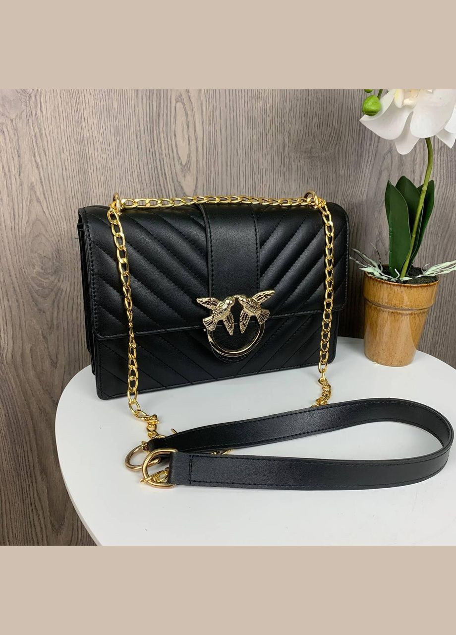 Модная женская мини сумочка на цепочке Черный No Brand (298997080)