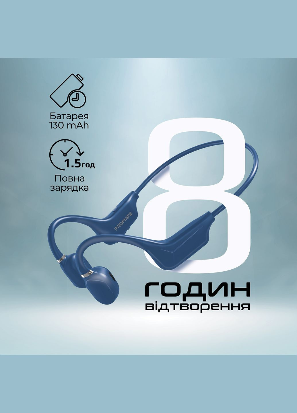 Bluetooth-гарнітура Ripple Blue Promate (341485985)