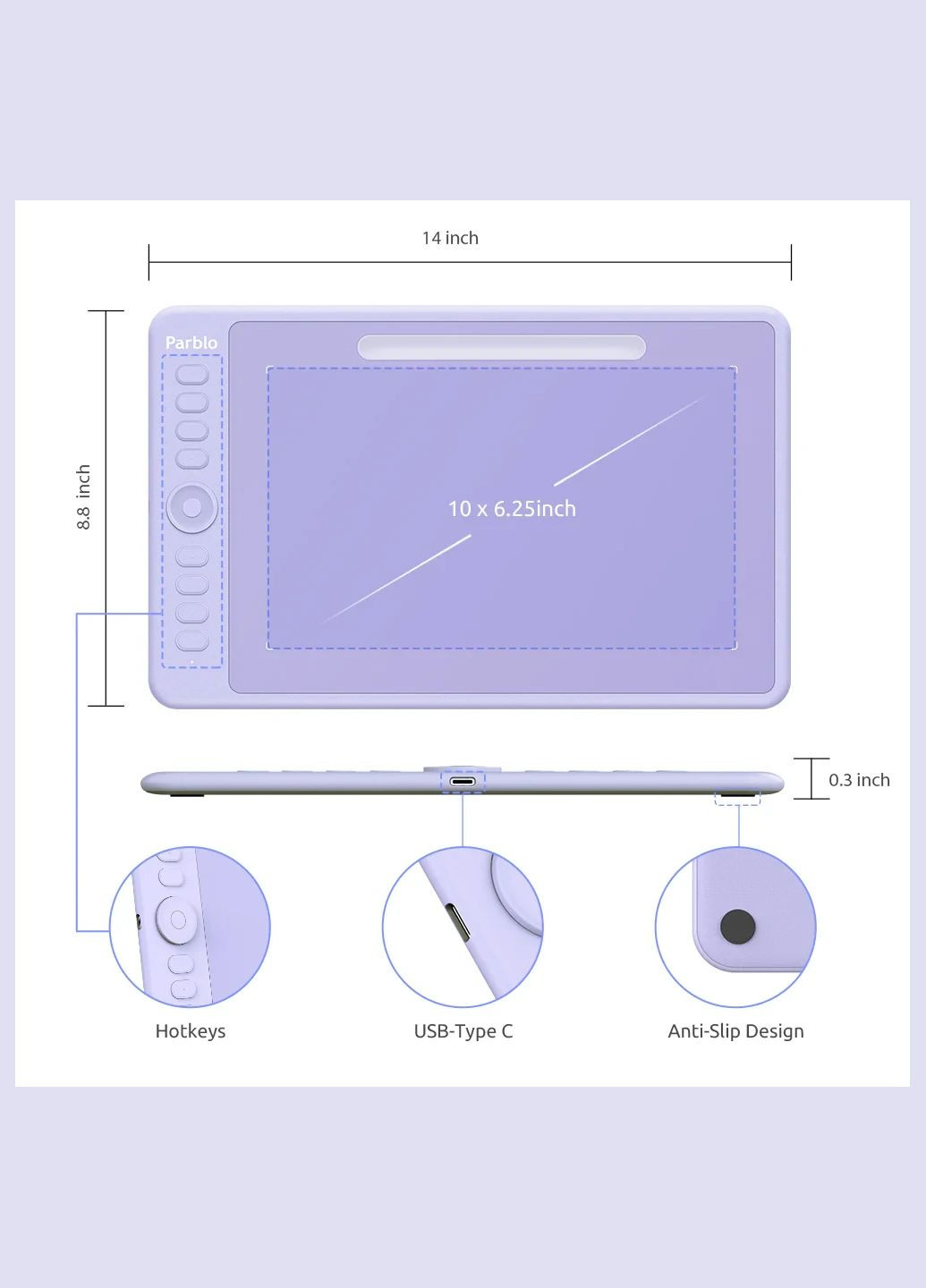 Графічний планшет Intangbo M Parblo (308019571)