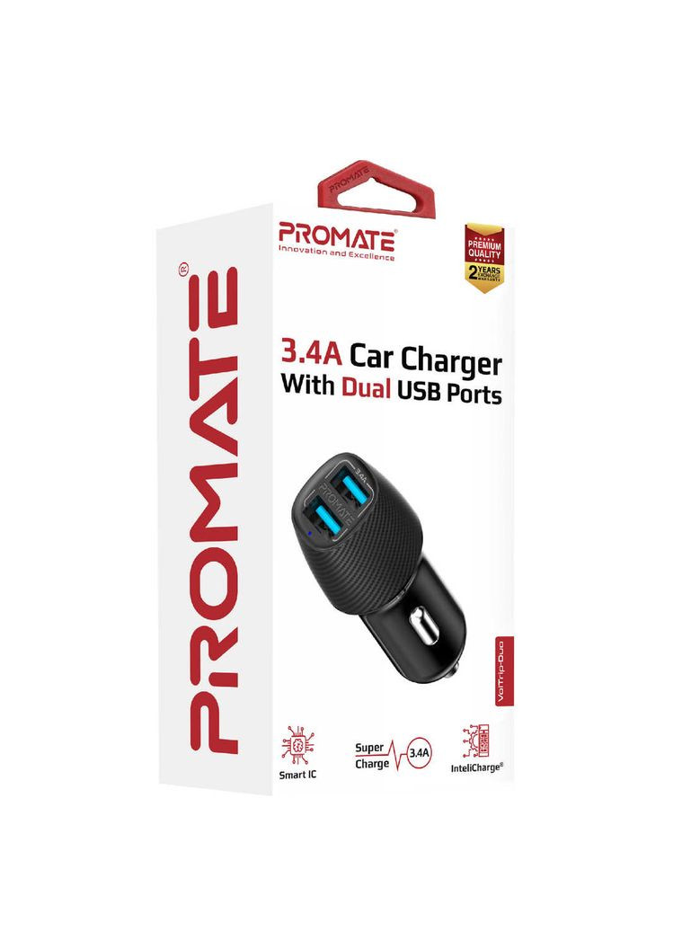 Автомобильное зарядное устройство для Voltrip-Duo Black Promate (336953894)
