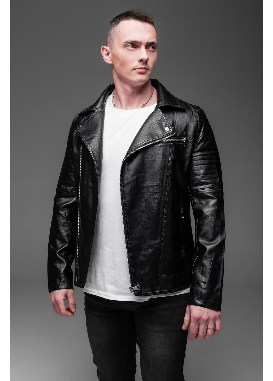 Черная демисезонная куртка косуха демисезонная косуха No Brand