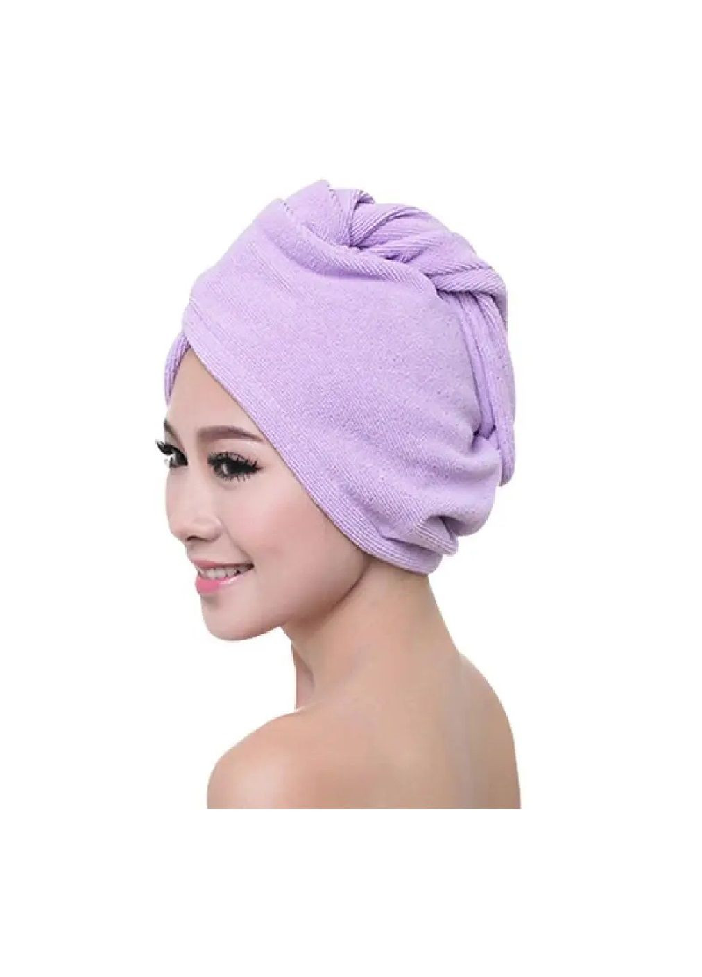 Комплект набор полотенце халат чалма на голову для сауны бани душа бассейна микрофибра 140х80 см (476956-Prob) Косичка сиреневый Unbranded (292848656)