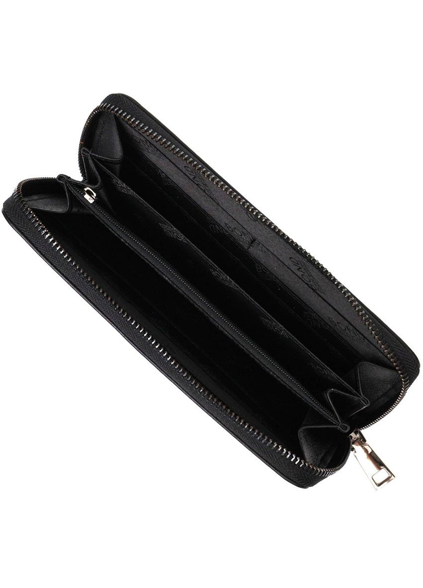 Женский кошелек из натуральной гладкой кожи с монетницей 22054 Черный Bond (306881474)