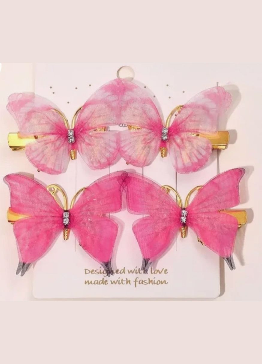 Комплект заколок "Бабочки" 4 шт. China (345751266)