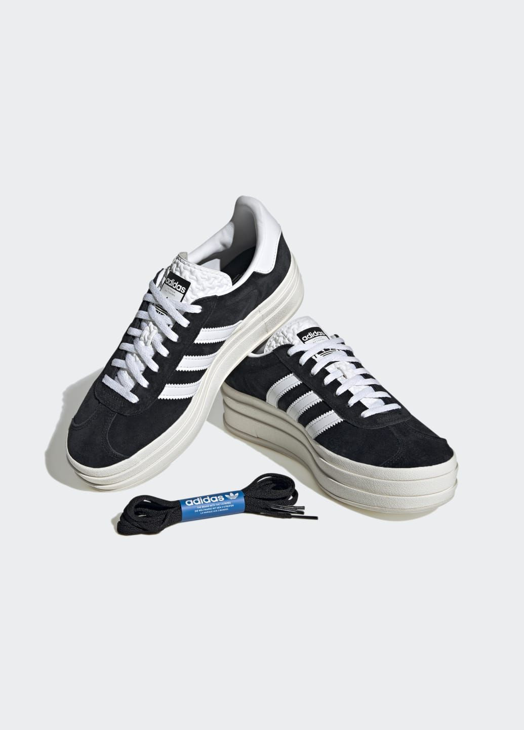 Кросівки Gazelle Bold adidas чорні всесезони (333143757)