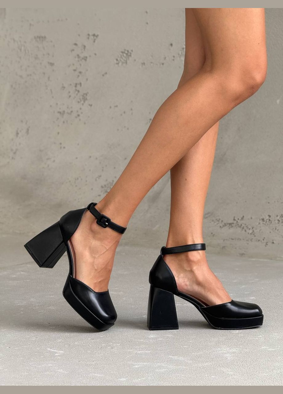 No Brand Ефектні жіночі туфлі чорний з штучна шкіра, — демісезон (347729563)