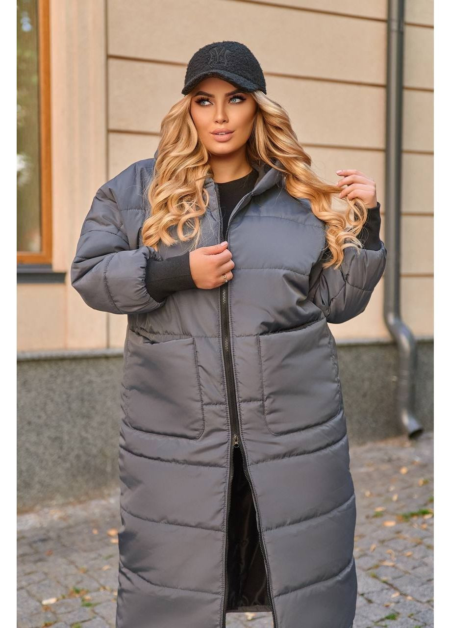 Коричнева зимня куртка пальто No Brand