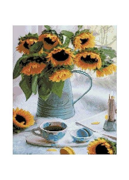 Набор для творчества алмазная картина Подсолнухи в кувшине FA40863 Strateg (315960647)