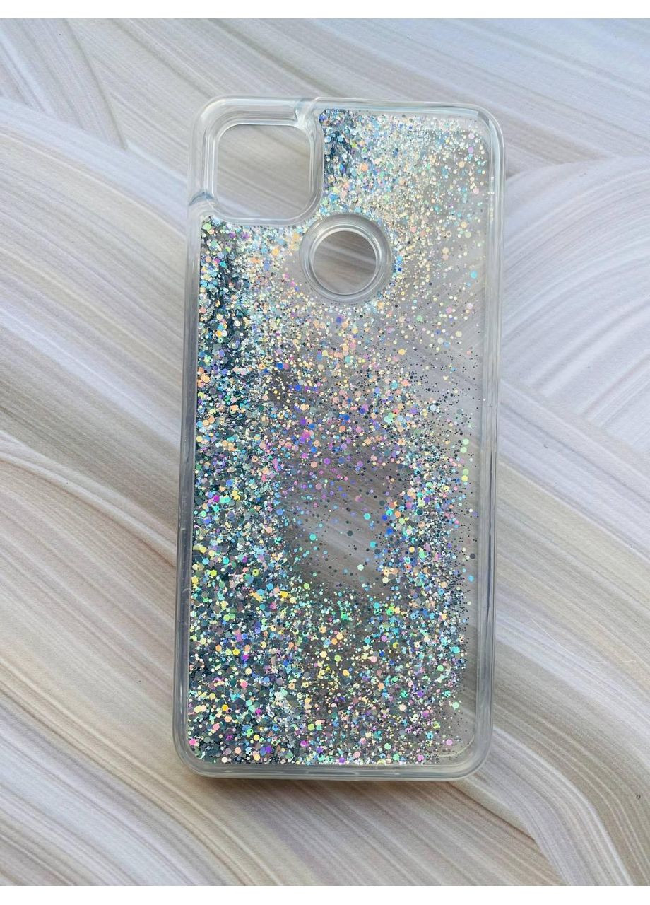 Чехол с плавающими блестками на Xiaomi Redmi 9C/10A Серебристый Creative (360689188)
