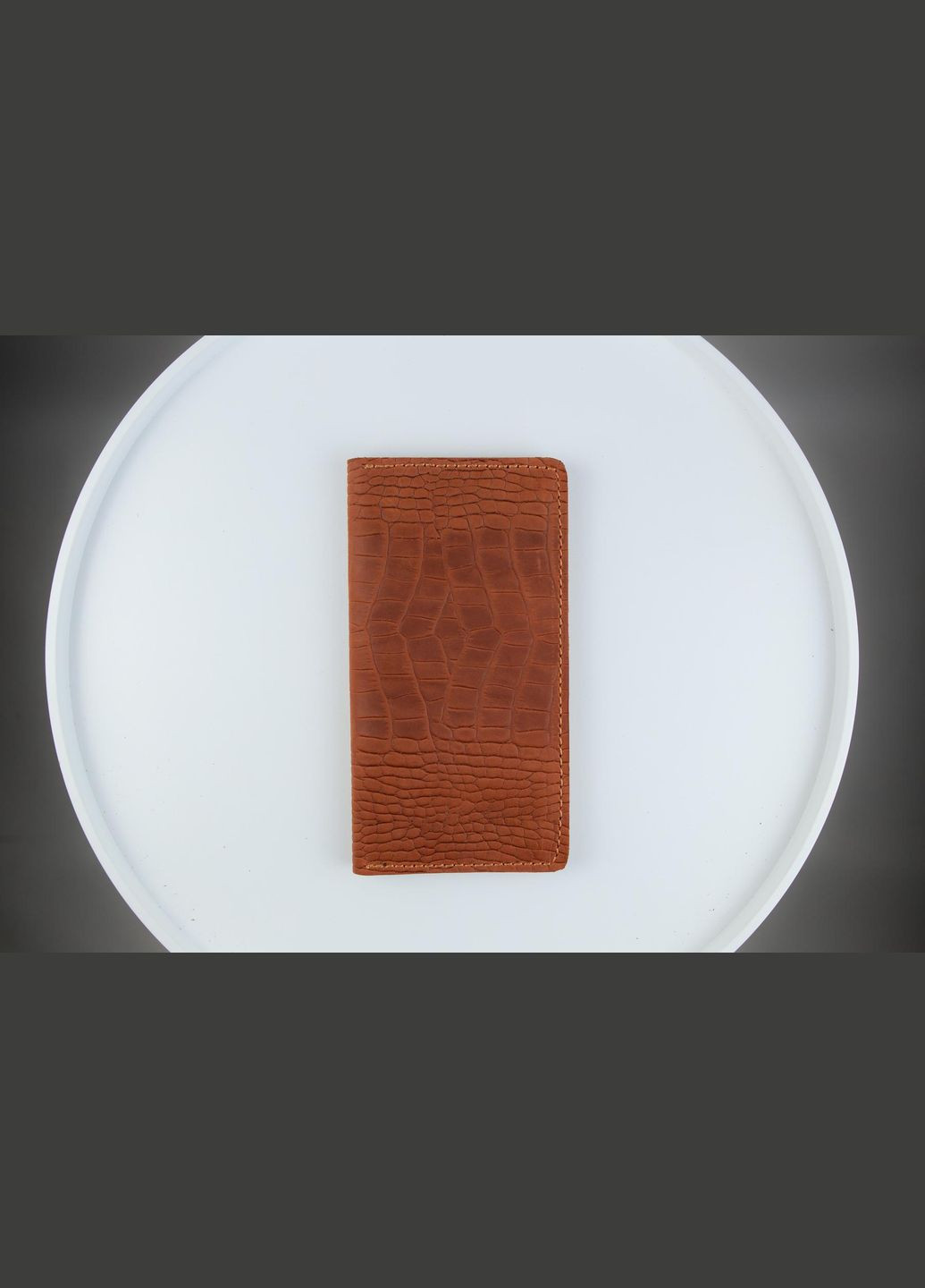 Мужское портмоне из натуральной кожи Crazy Horse тиснение крокодил SH008 (Светло-коричневый) SKILL (322605469)