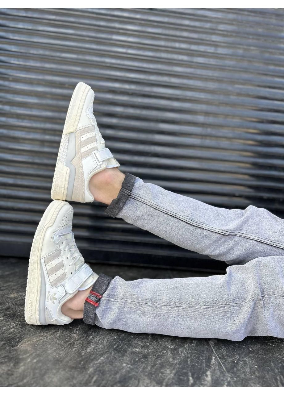 Серые демисезонные кроссовки мужские adidas forum 84 low orbit grey адидас форум 84 No Brand