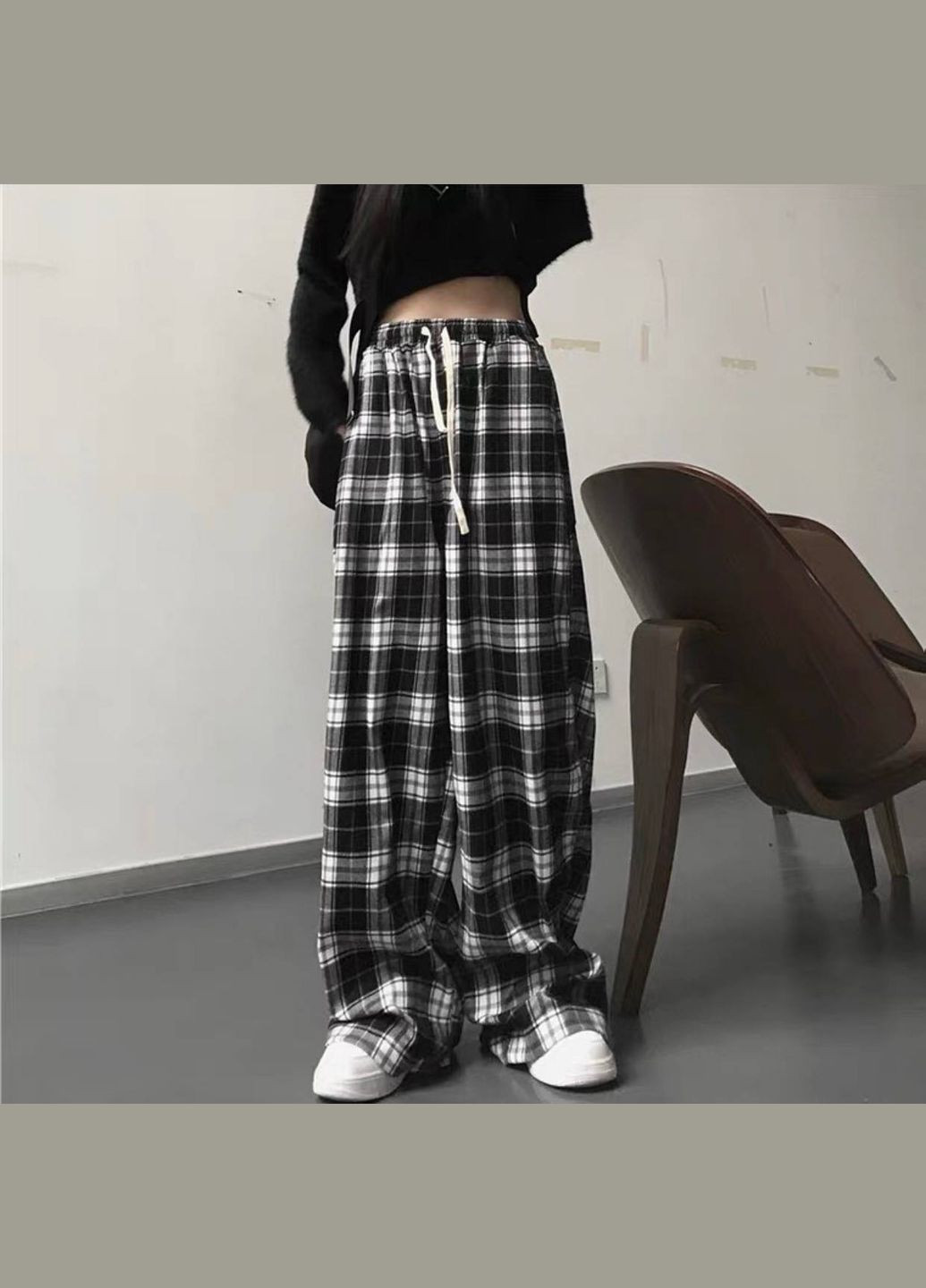 Штаны в клетку тонкие унисекс подходят подросткам Nositi (308202154)