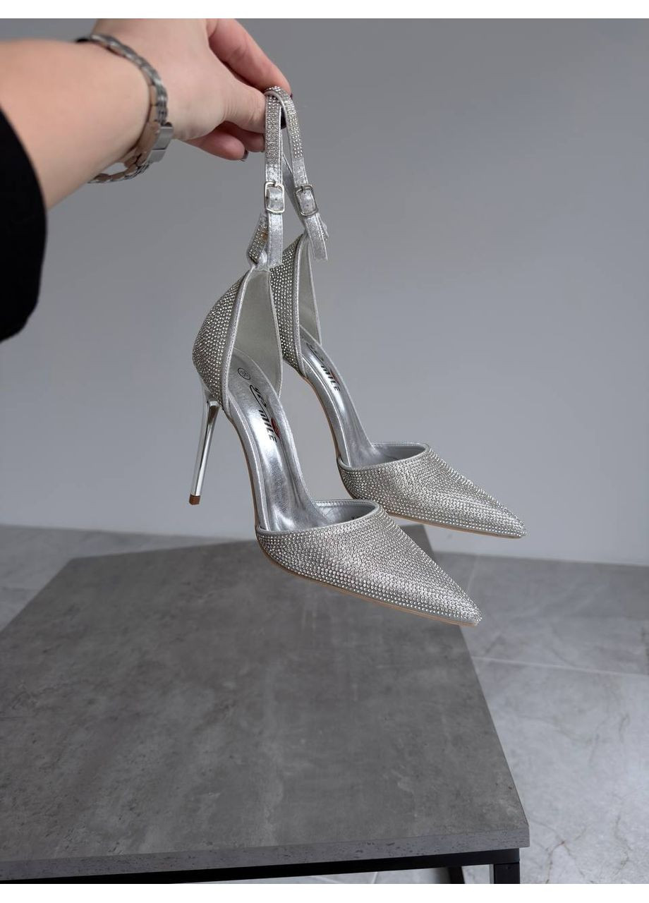 Helen Срібні туфлі на підборах сріблястий з штучна шкіра, україна — демісезон (371595694)