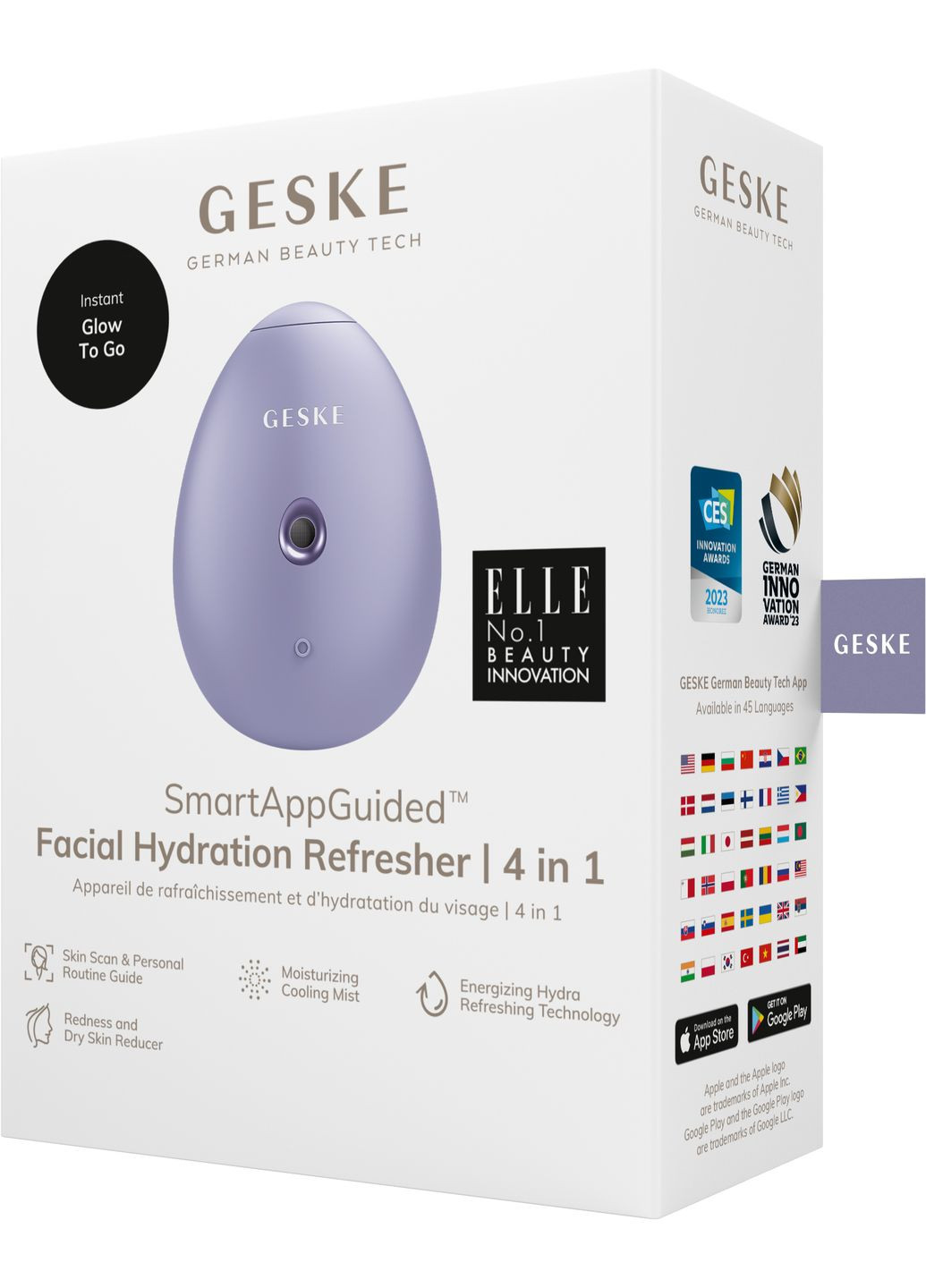 Электронный освежитель для увлажнения лица Facial Hydration Refresher 4в1 purple GESKE (341526127)