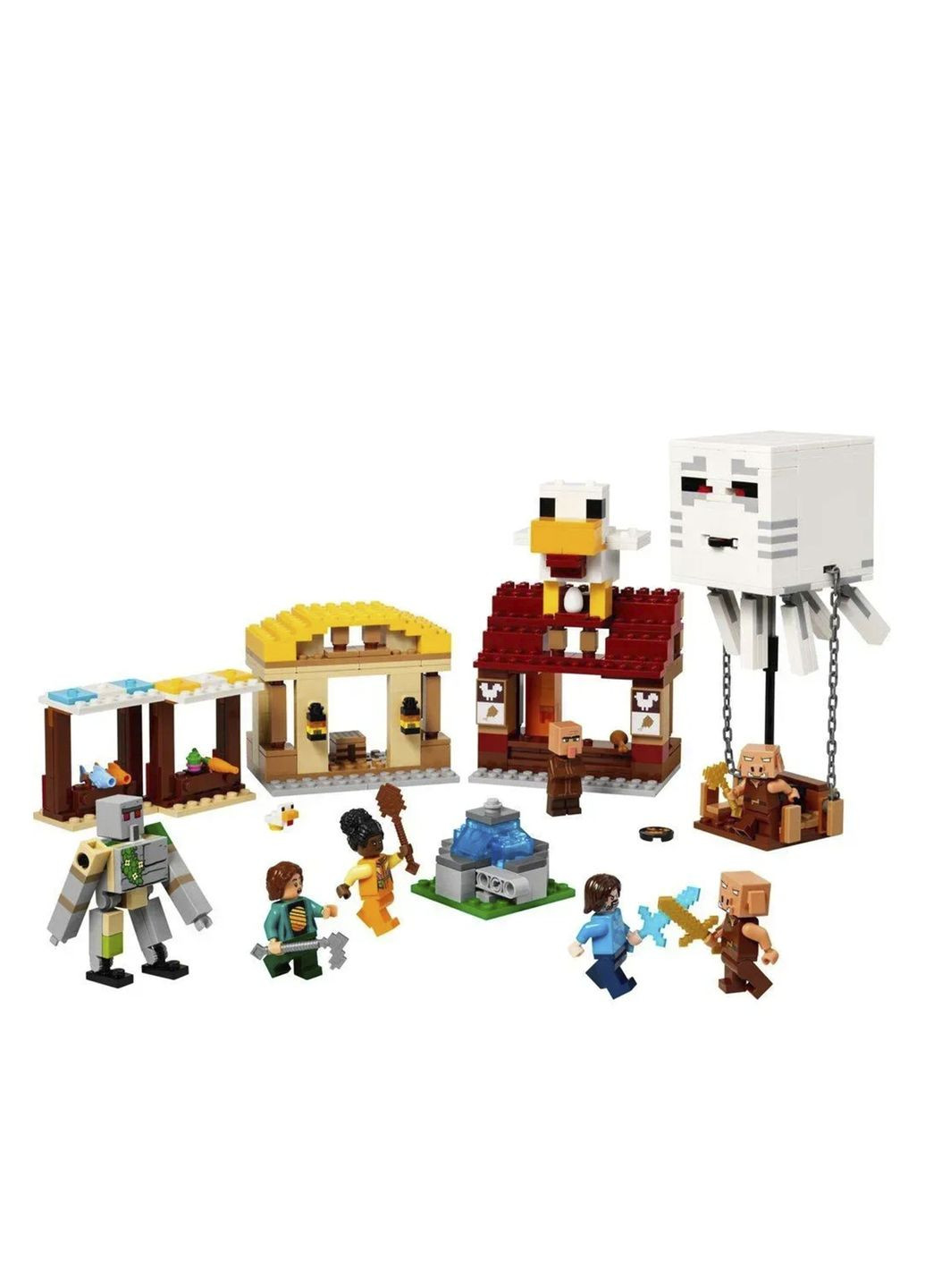 Конструктор Minecraft Напад на село з повітряною кулею Гаст колір різнокольоровий ЦБ-00276372 Lego (328200526)