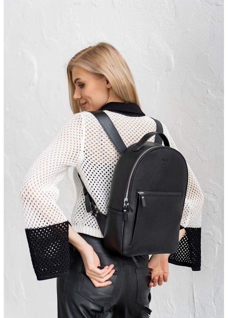 Шкіряний рюкзак Groove M чорний The Wings (348358705)