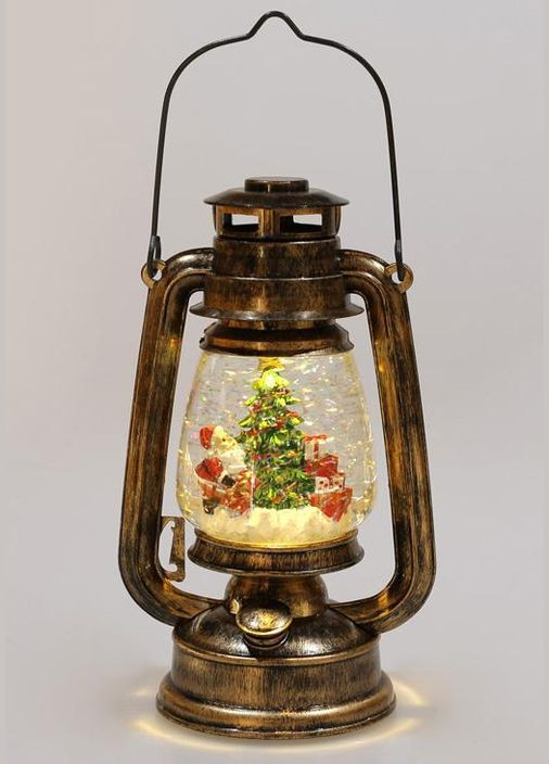 Новорічний декоративний ліхтар "Санта з подарунками" 26см з LED підсвічуванням, підвісний Bona (329893084)