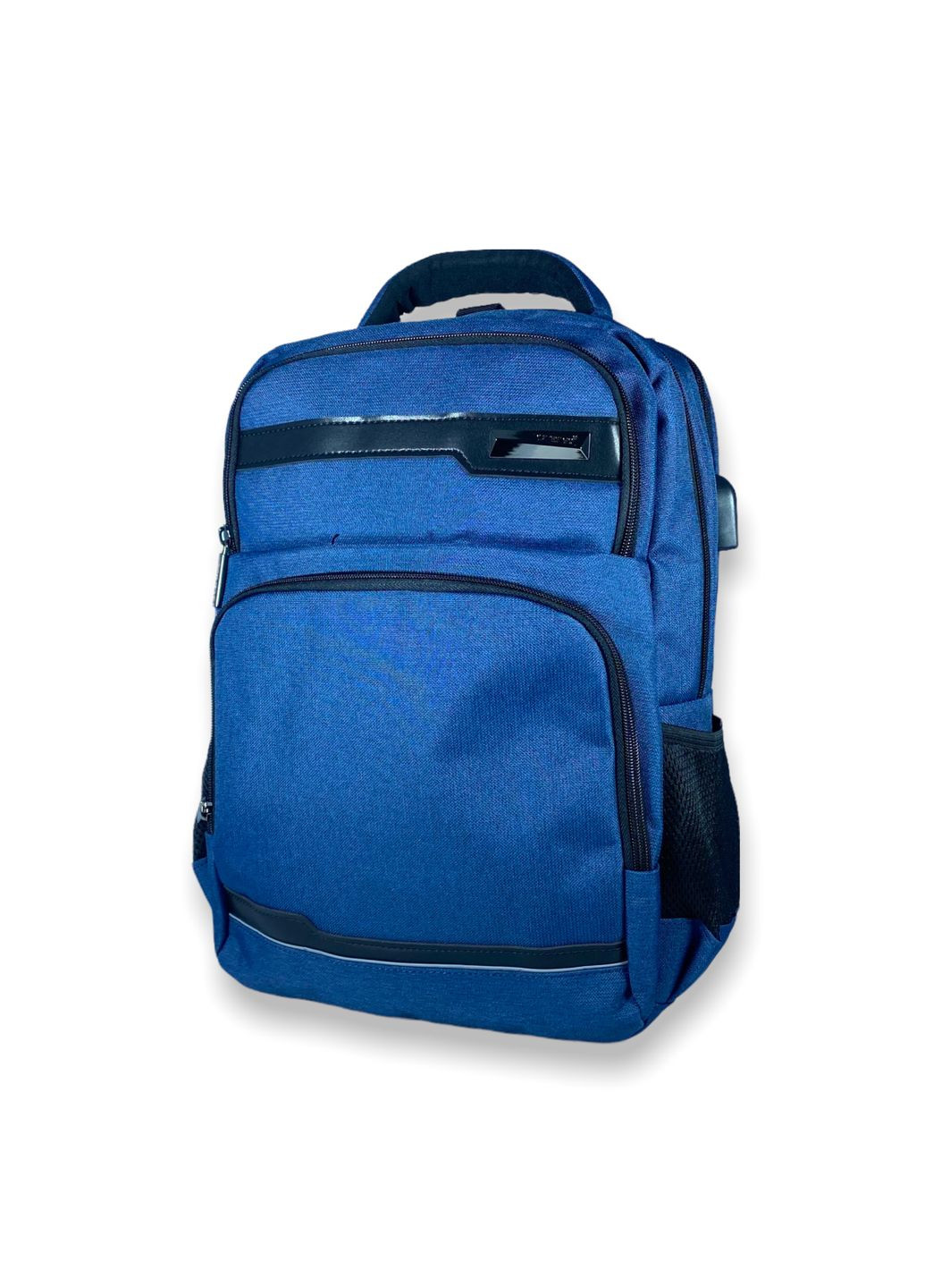 Міський рюкзак 15 л, три відділи, USB роз'єм, кабель, одна фронтальна кишеня, розмір: 40*28*14 см, синій Catesigo (284338145)