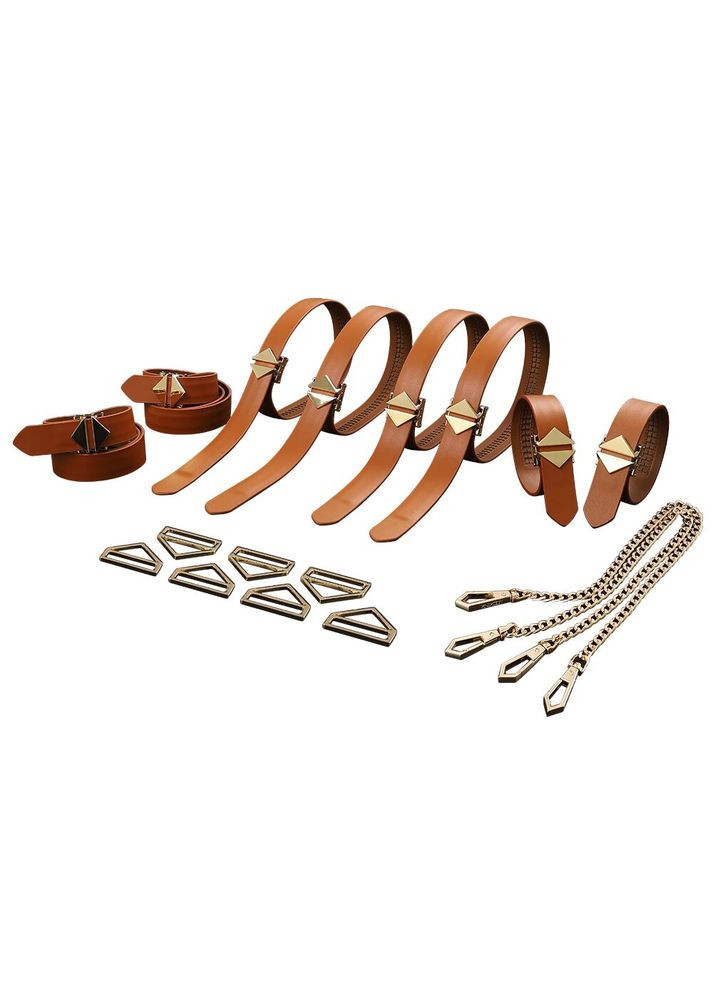 Набор из 8 ремней для связывания 8-Bondage-Straps Restraint Set - Brown Lockink (369952093)