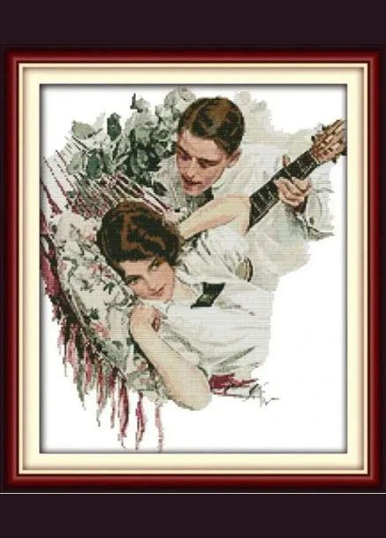 Набір для вишивання за нанесеною на канву схемою "Tweedle".AIDA 14CT printed, 39*46 см Joy Sunday (313613556)