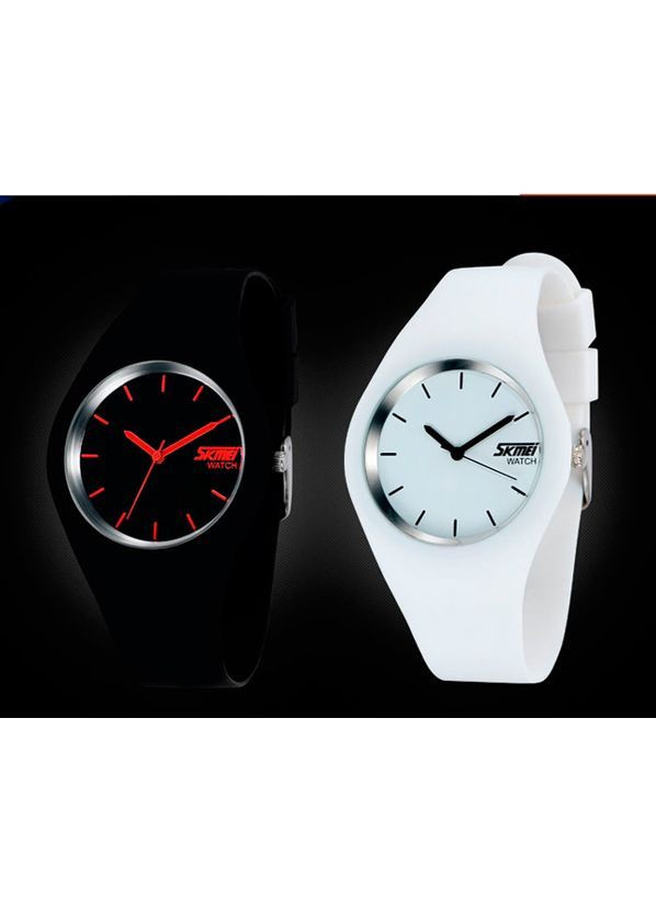 Наручний годинник жіночий Rubber Black 9068 Чорний (366) Skmei (363319022)