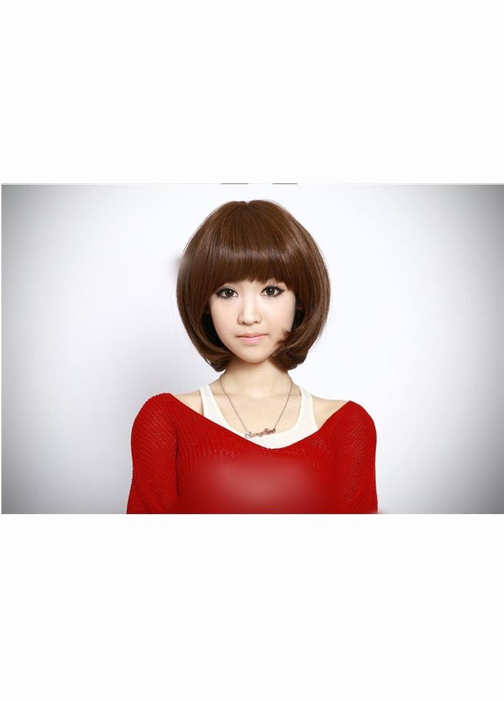 Перука гладке коротке каре шатен No Brand (331756355)