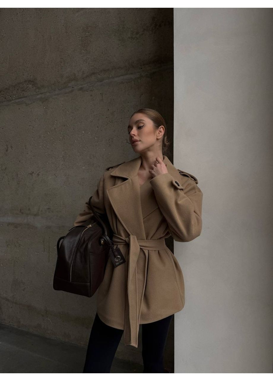 Бежеве демісезонне Пальто жіноче KaraMix