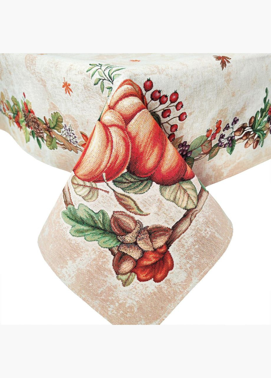 Гобеленовая скатерть на стол прямоугольная "Праздничная тыква" скатерть на хэллоуин или день Благодарения 137, 237 Maystat (305390997)
