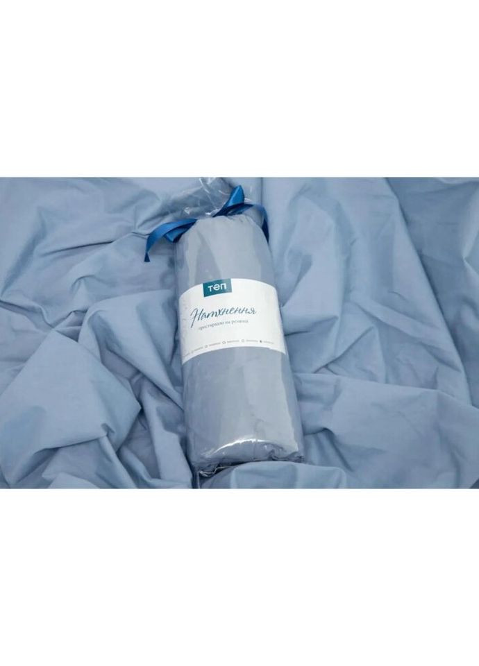 Простынь-чехол на резинке евро Вдохновение 2-04019-26858 200х200 см голубая ТЕП (327791813)