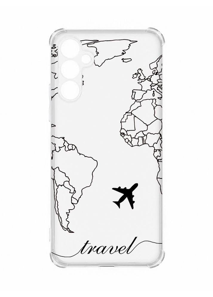 Чехол с утолщёнными углами на Samsung Galaxy A54 5G/A546:: Карта. Контур (принт 330) Creative (360683602)