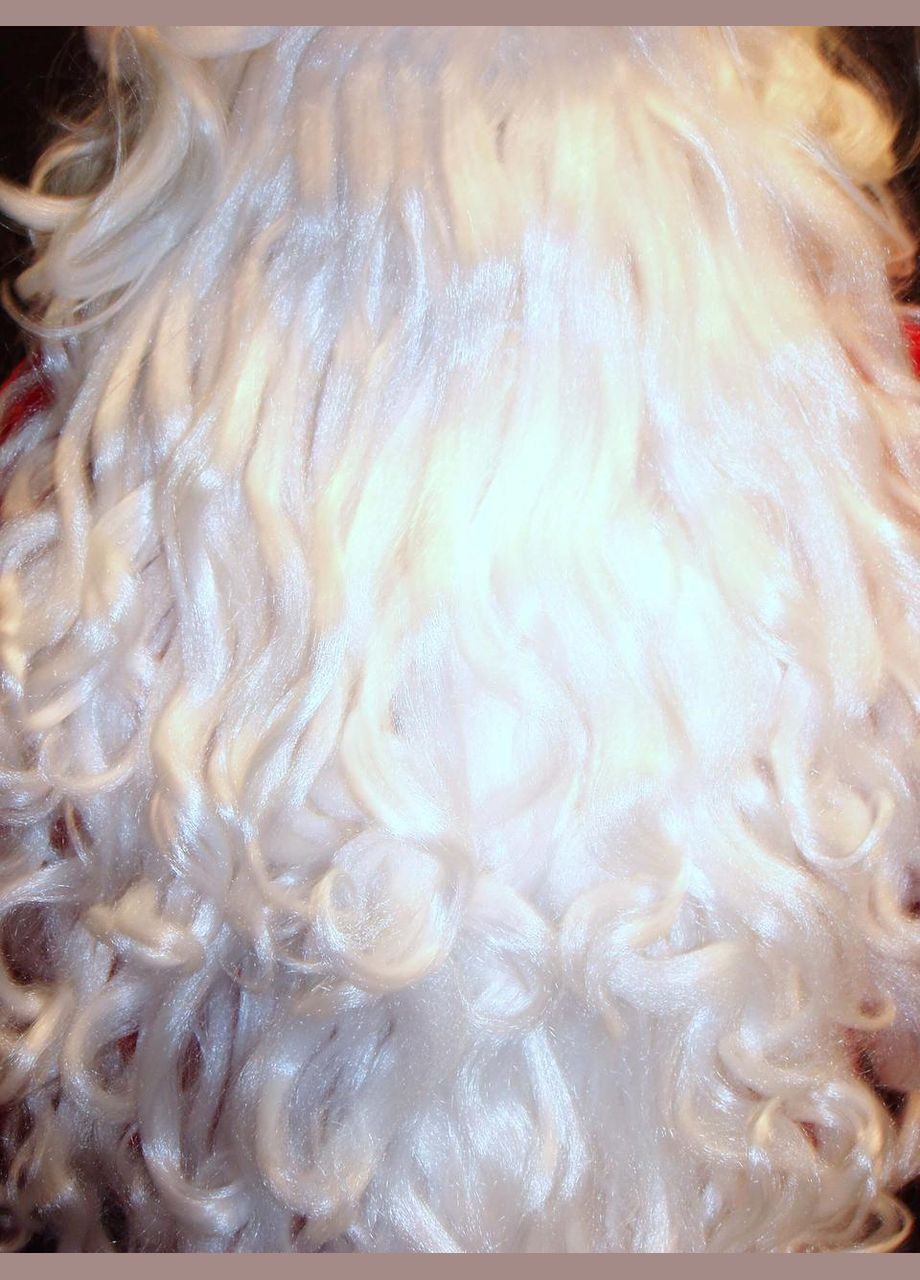 Борода белая 80 см 260 г св. Николая/Санта Клауса/Деда Мороза/старца/колдуна - ПРОФИ-ПЛЮС No Brand (370135486)