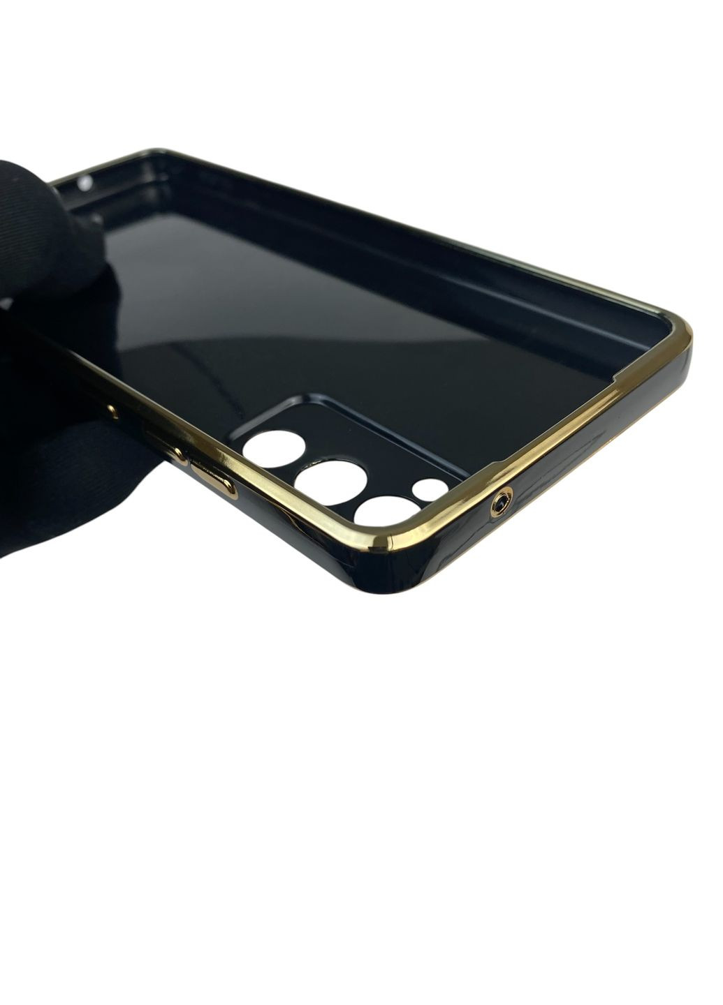 Чехол для Galaxy S20 FE SM-G780G с кольцом MagSafe с золотой окантовкой на самсунг с20 фе черный gs1 Samsung (366234009)