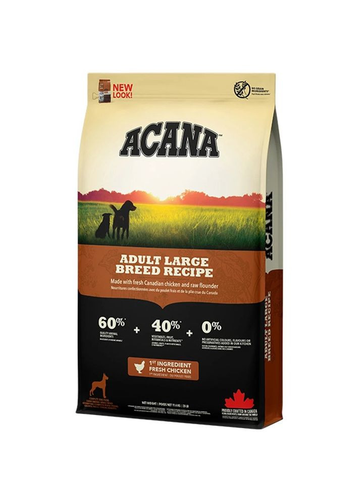 Сухой корм Adult Large Breed Recipe 11,4 кг, для собак крупных пород, с курицей и индейкой Acana (364489218)