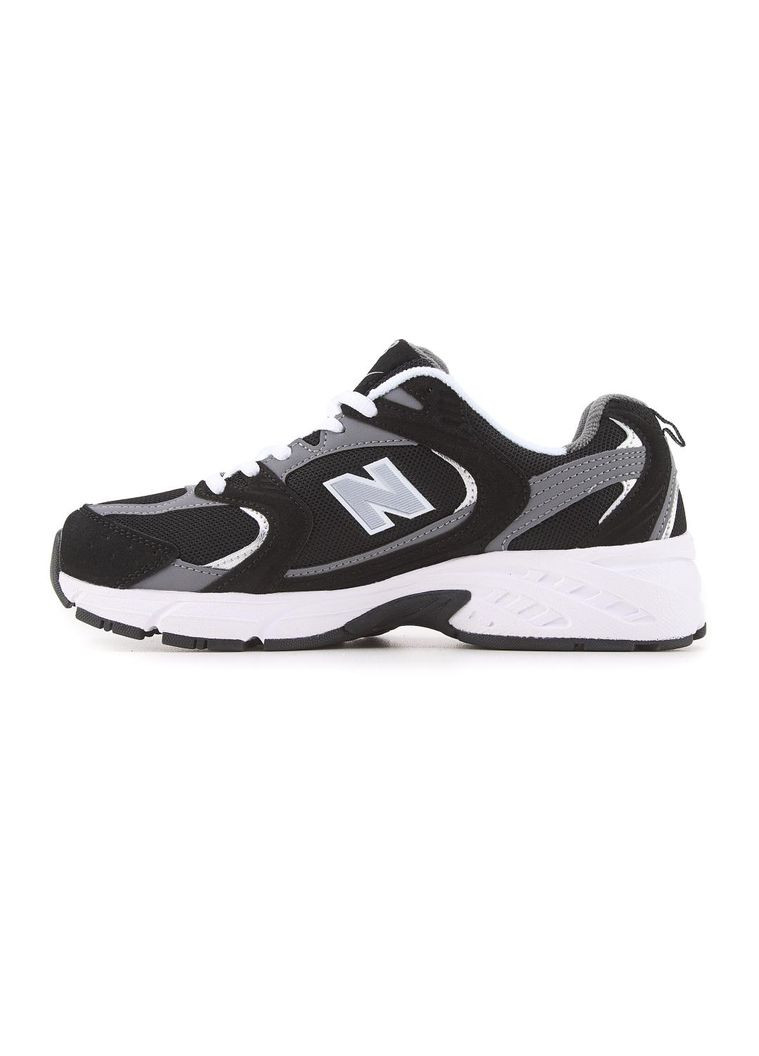 КРОСІВКИ ЖІНОЧІ NEW BALANCE 530 CLASSIC BLACK GREY НЬЮ БЕЛАНС 530 No Brand сірі демісезони (368887983)