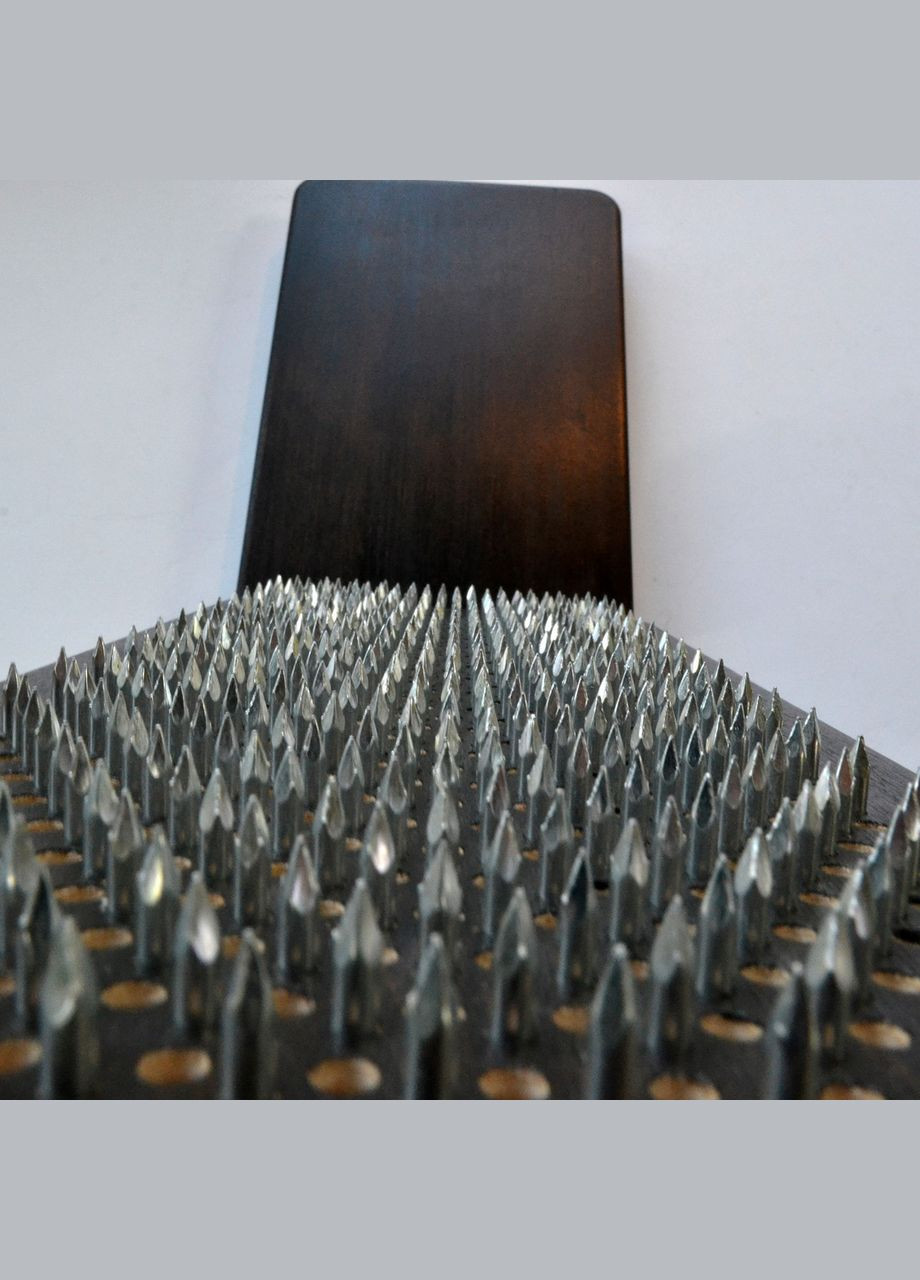 Доска Садху (Sadhu) "Royal Black", доска с гвоздями для йоги, шаг 10мм. Оцинкованные гвозди No Brand (301482797)