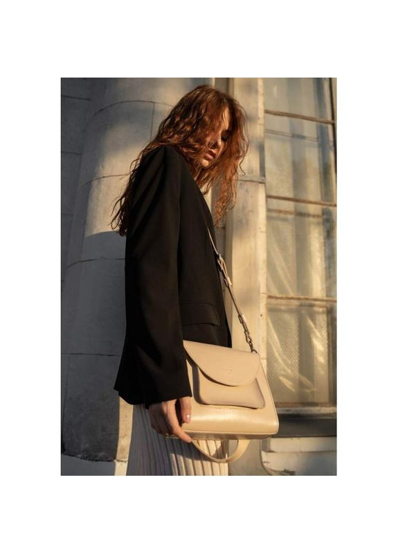 Сумка женская кожаная через плечо Liv бежевый краст The Wings (302007452)